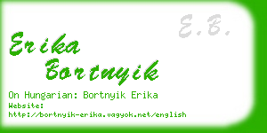 erika bortnyik business card